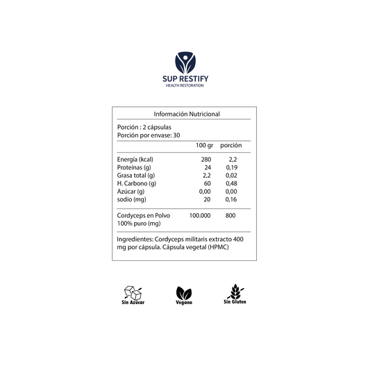 Cordyceps - 60 cápsulas