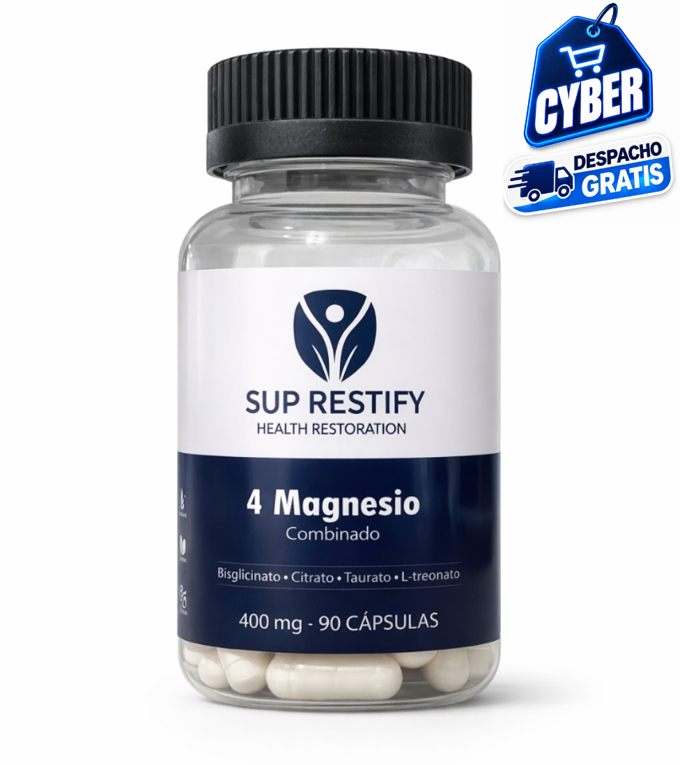 4 Magnesio + B6 · 90 cápsulas