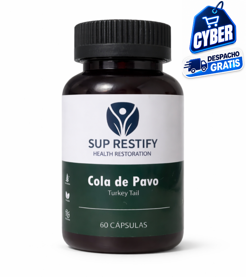 Cola de Pavo (Turkey Tail) · 800 mg por dosis – 60 cápsulas