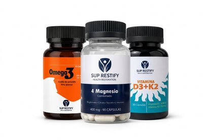 Pack Rutina Completa · Magnesio + Omega 3 + Vitamina D3 K2 – 30 días