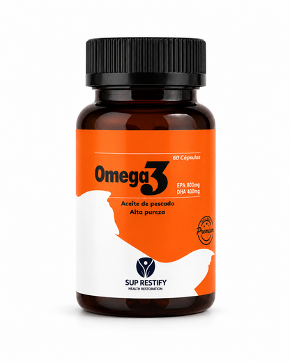 Omega 3 · 800 mg EPA + 400 mg DHA por dosis – 60 cápsulas softgel
